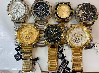 Relogio masculino metal com calendario